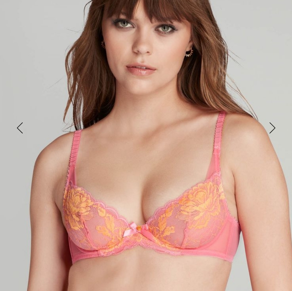 Agent Provocateur yara pink orange bra 30G